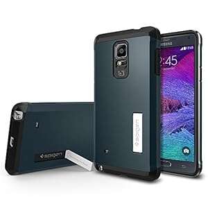 Spigen Tough Armor Cover Case for Galaxy Note 4 - Metal Slate