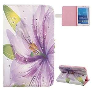 Case for Samsung Galaxy Tab 4 7.0Cover for Samsung Galaxy Tab 4 7.0Case for Sams (purple flowers)