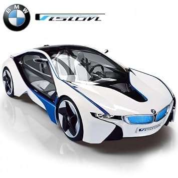 1:14 Licensed BMW VISION / i8 Remote Control Car (Re-Chargeable) - READY TO RUN! TRI Band Full Function Radio Control that can run 3 cars at the same time!! With LED lamps & Shock Absorbers!!