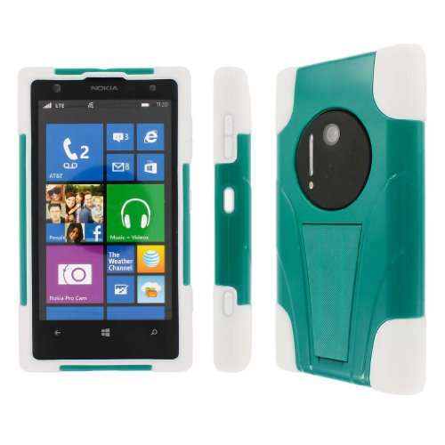 MPERO IMPACT X Series Kickstand Case for Nokia Lumia 1020 - Teal / White
