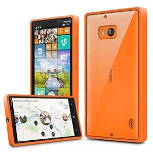 Cotechs - Fusion Bumper Orange Gel Case With Clear Protective Rear Panel For Nokia Lumia 930