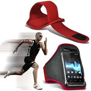 (Red) LG G3 Athlete Fitness Gym Sports Running Bike Cycling Gym Jogging Ridding Band Case Cover Pouc