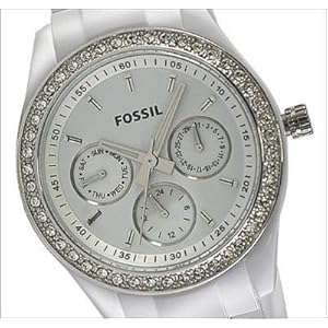 Fossil Quartz, Mother of Pearl Dial with White Silicone Bracelet - Women's Watch ES1967