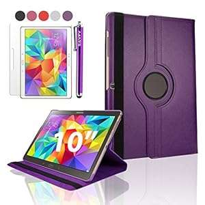 SAVFY Purple Samsung Galaxy Tab S 10.5 Case-SAVFY Retail Packed 360 Degree (360 rotating PURPLE)