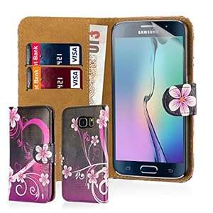 32nd Design book wallet PU leather case cover for Samsung Galaxy S6 (S (Design book - Love Heart)