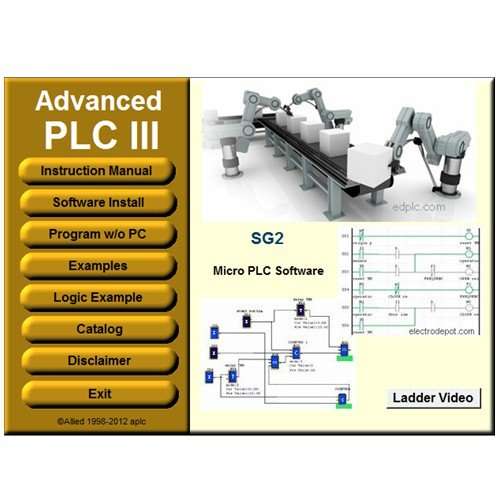 Virtual PLC Programming and Simulator Software Ladder and Logic Function EDPLC34