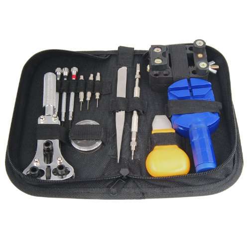 TRIXES 13 Piece Watch Repair and Wrist Strap Adjust Battery Changing Tool Kit