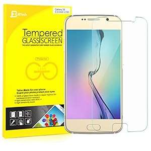 S6 Screen Protector JETech Premium Tempered Glass Screen Protector Film for Samsung Galaxy S6