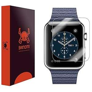 Skinomi TechSkin [6 Pack] - Apple Watch 42mm Screen Protector [Full Screen Coverage WaterProof