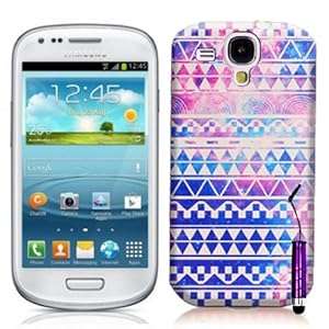 Pink Purple Aztec Design Case Cover Bumper For Samsung Galaxy S3 mini i8190 Purple Stylus