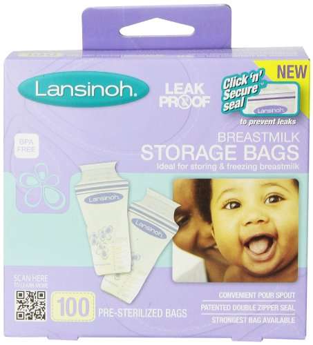Lansinoh Breastmilk Storage Bags, 100 Count