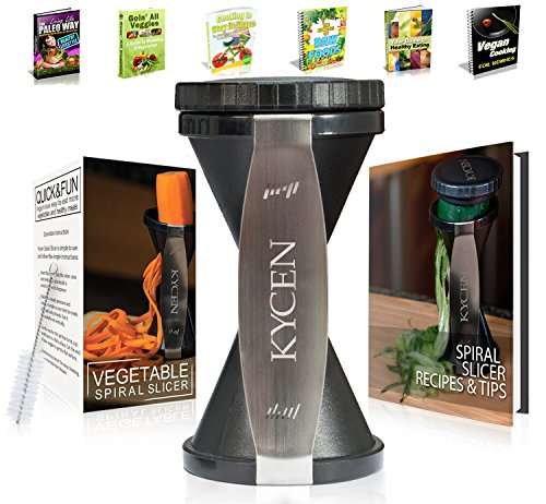 Vegetable Spiralizer & Spiral Slicer - Recipes eBook, 6 Free eBooks & Free Cleaning Brush - 2 Julien