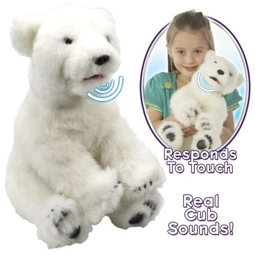 WowWee Alive Polar Bear Cub Plush Robotic Toy in White