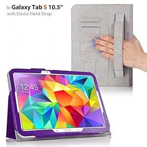 ElecShield Case Cover for Samsung Galaxy Tab S 10.5 inch 10.5 2014 Edition Luxury Faux L (Purple)