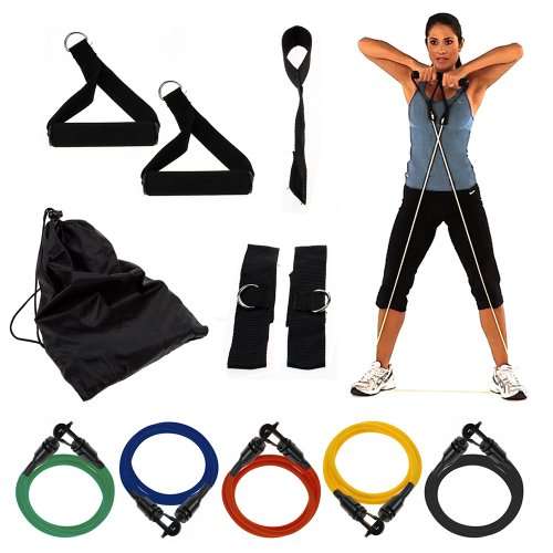 Exercise Variable Resistance Band 5-level Latex Tubes - Set