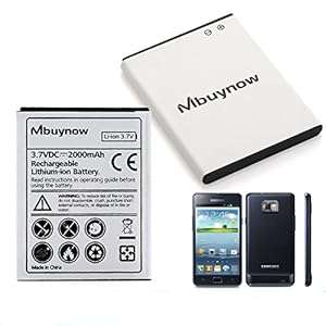 Mbuynow New Replacement Battery 2000mAh 3.7V for Samsung Galaxy S2 GT-I9100 i9100