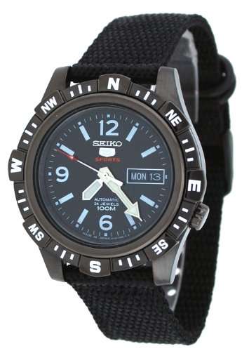 Seiko Men's SRP147 Black Dial Watch