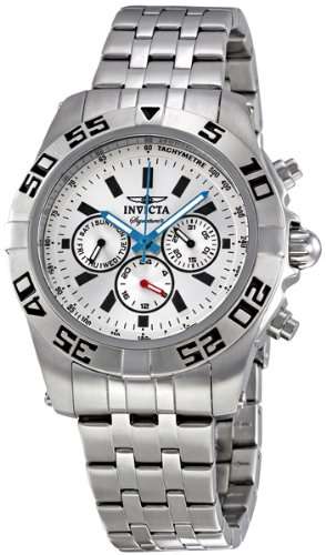 **R6900**Invicta Signature II Silver Dial Chronograph Stainless Steel Mens Watch 7302