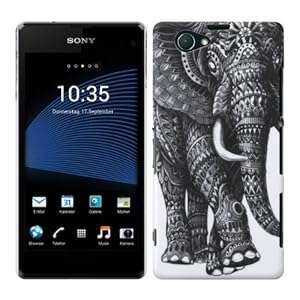 kwmobile Hard case Elephant design for Sony Xperia Z1 Compact in Black White