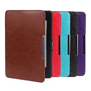 Armel Ultra Compact Smart Leather Case Cover for for New Kindle Paperwhite 2013 & Previo (brown)