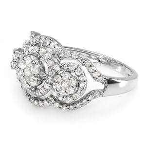 14k White Gold Brilliant Round Cut Diamond Engagement Ring (1.50 Ct tw, G-H Color, SI2-SI3 Clarity)