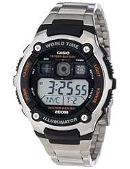 Casio Men's AE2000WD-1AV Silver-Tone Multi-Functional Digital Sport Watch