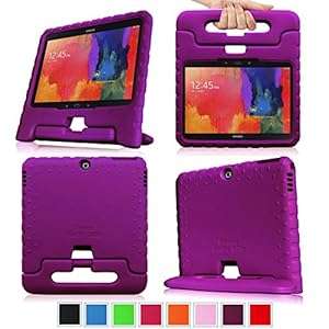 Fintie Samsung Galaxy Tab 3 10.1 and Galaxy Tab 4 10.1 Kiddie Case - Light Weight Shock (Purple)