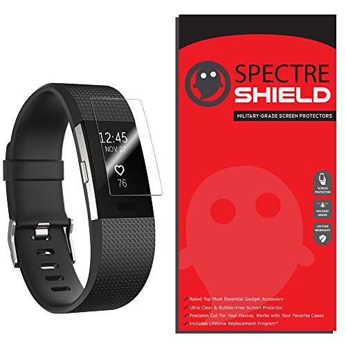 Fitbit Charge 2 Screen Protector [8-PACK], Spectre Shield Full Coverage Screen HD Clear Film Anti-Bu
