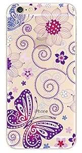 iPhone 5S 5 CaseiPhone 5S 5 Cover[Scratch-Resistant]ISAKEN iPhone 5S 5 Ultra S (Flower Butterfly)
