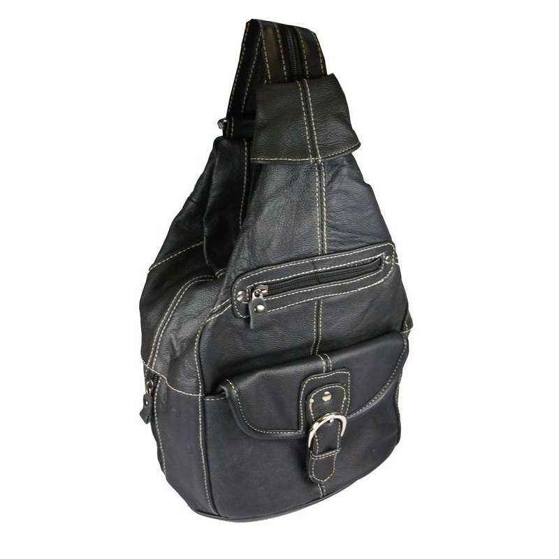 Convertible Back Pack Purse, Mid Size Tear Drop Shoulder Bag, Backpack, Sling Bag. Genuine Leather (