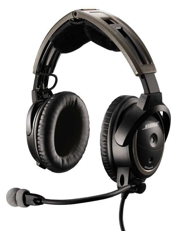 Bose A20 Aviation Headset (Battery-powered w/Bluetooth, Electret mic, Straight cord, Twin plug)