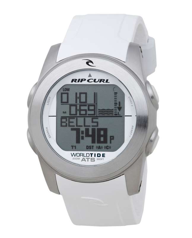 Rip Curl Men's A1083 - WHI Pipeline World Tide White Digital Tide Watch