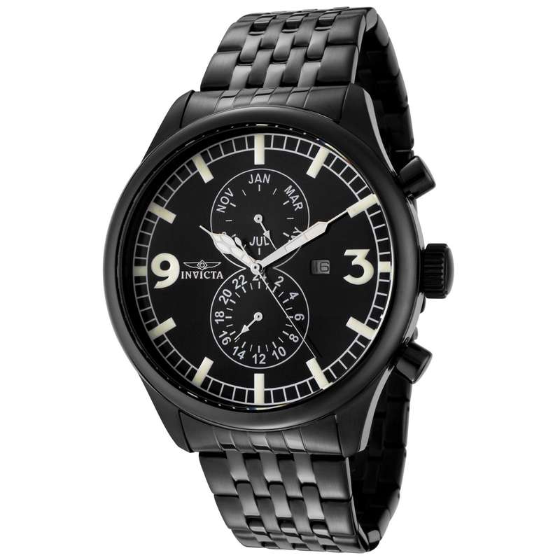 **R6900**Invicta Men's 0367 II Collection Black Ion-Plated Stainless Steel Watch