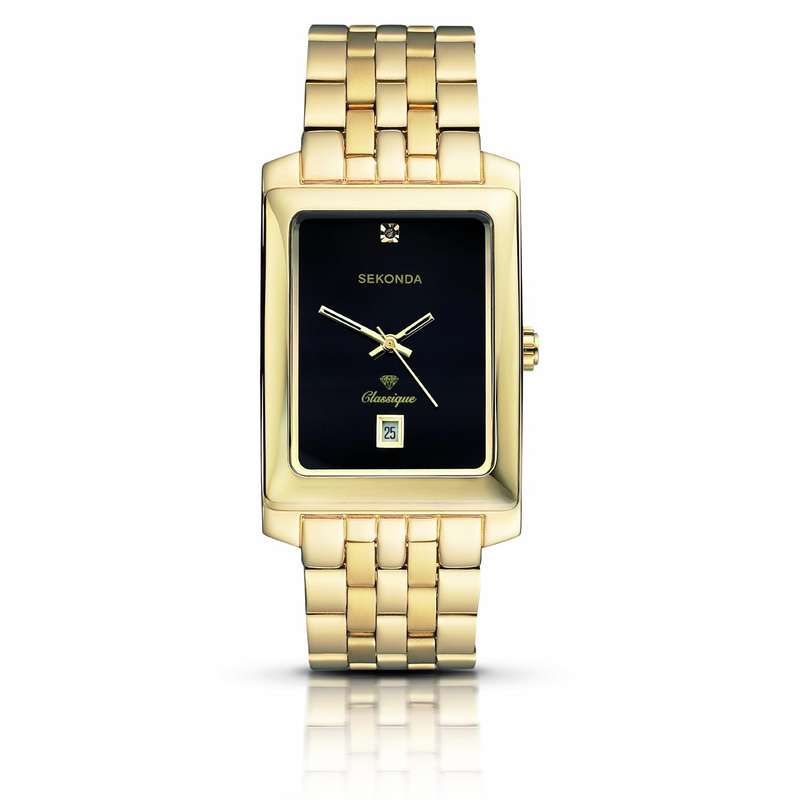 Sekonda Men's Gold Plated Classique Diamond Watch 3835.47