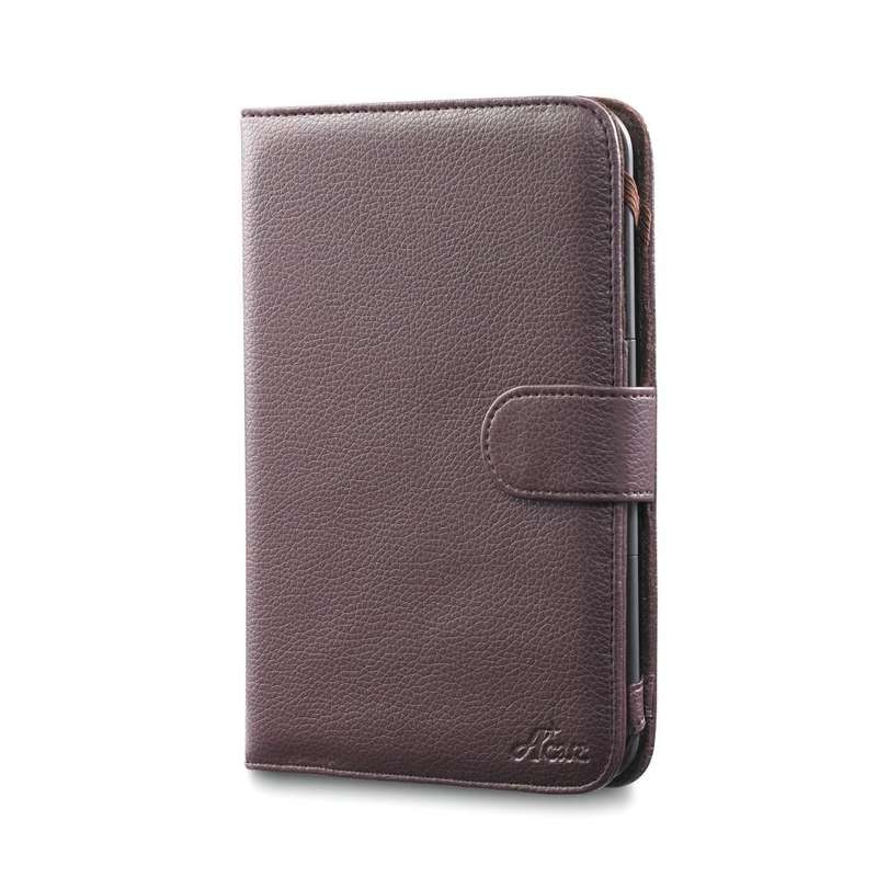 Acase Classic Kindle 3 (Latest Generation) Leather Case (Chocolate Brown) with Screen Protector Film