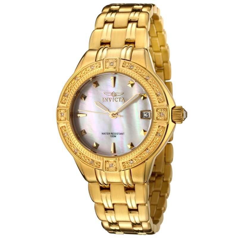**R10 300**Invicta Women's 0268 II Collection Diamond Accented 18k Gold-Plated Watch