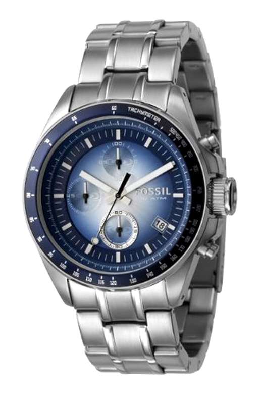 Fossil Fossil Men's Stainless Steel Chronograph Blue Dial Watch