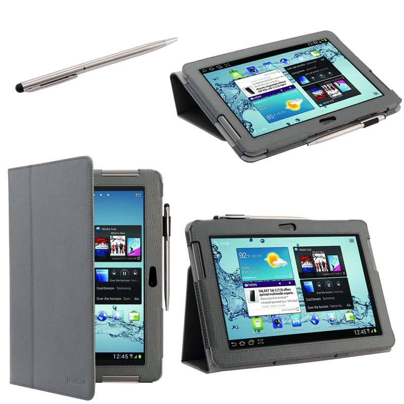 Samsung Galaxy Tab 2 10.1 inch Leather Case Cover / Stylus for New 2012 16G 32G 3G Wifi GT-P5100