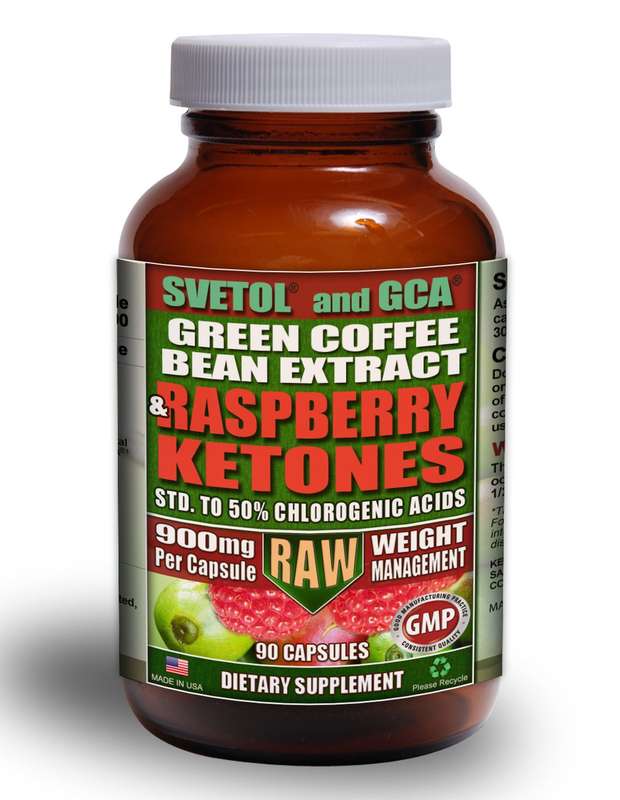 Svetol  & GCA  900mg per Capsule - Weight Loss Formula (Green Coffee Bean Extract & Raspberry Keto