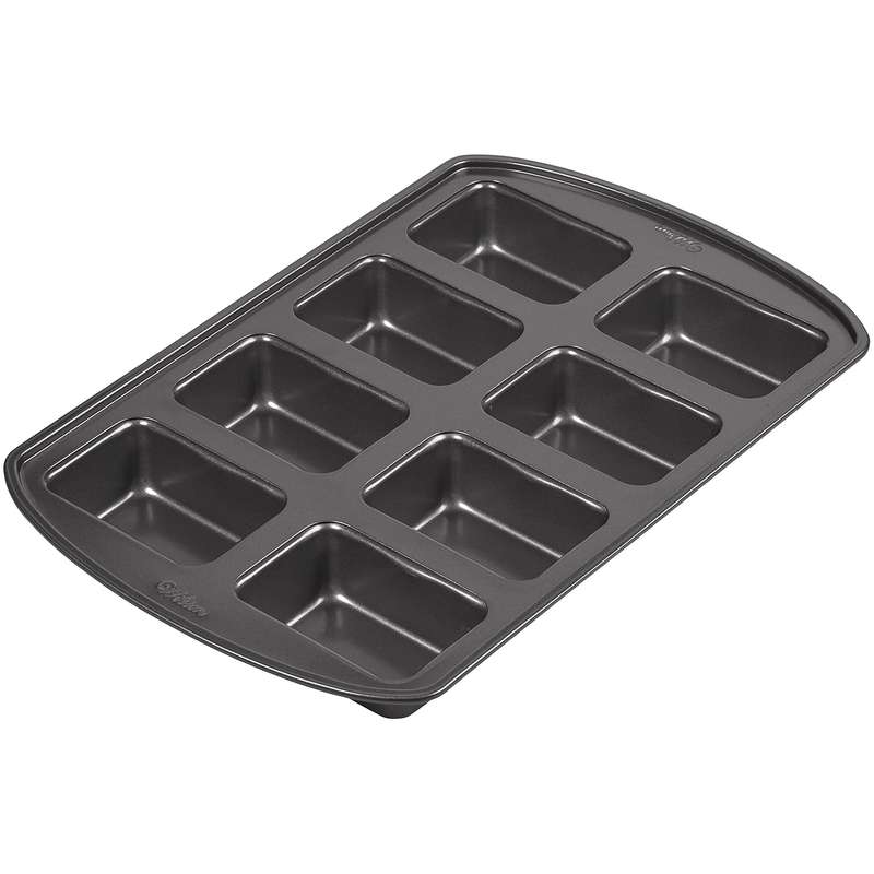 Wilton 8 Cavity Perfect Results Premium Non Stick MINI LOAF Baking Pan Tray Tin
