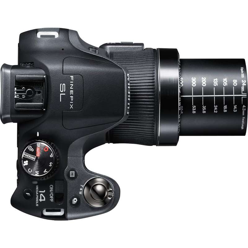 Fujifilm Compact Digital Camera SL300 14 Megapixel Bridge Camera - Black - 3" LCD - 30x Optical