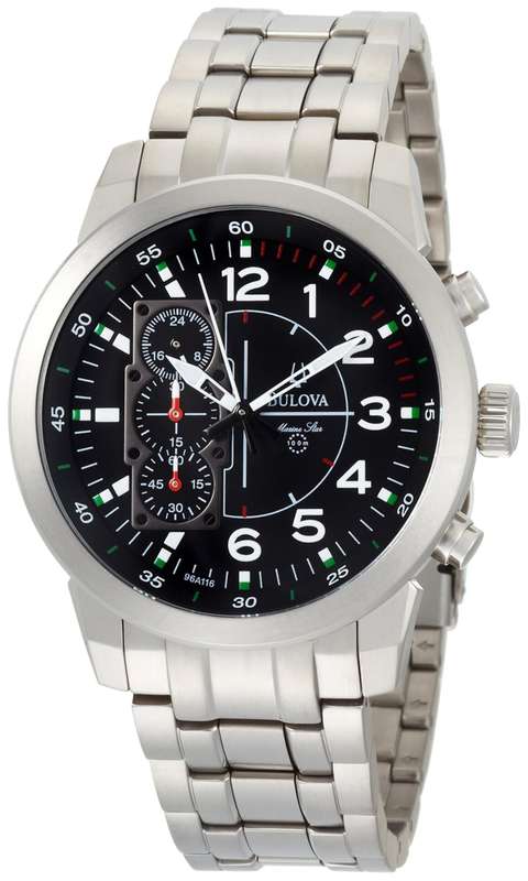 **R7000**Bulova Men's 96A116 Marine Star Black Dial Watch