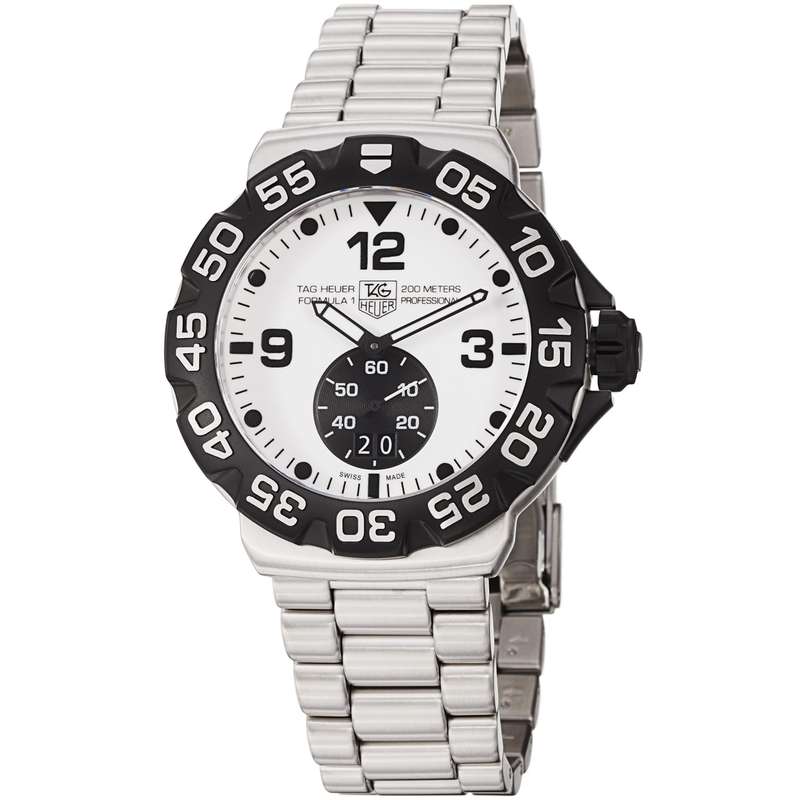 BRAND NEW***TAG Heuer Men's WAH1011.BA0854 Formula 1 Grande Date White Dial Stainless Steel Watch