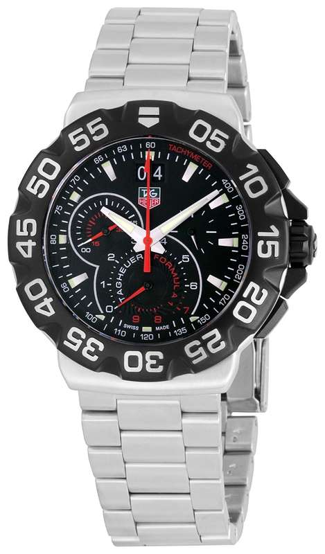 **R21000**TAG Heuer Men's CAH1010BA0860 Formula One Black Dial Watch