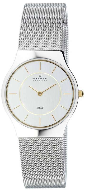 Skagen Men's 233LGSC Two-Tone Mesh Bracelet Watch