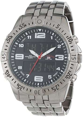 U.S. Polo Assn. Classic Men's US8496 Gunmetal-Tone Analog-Digital Watch