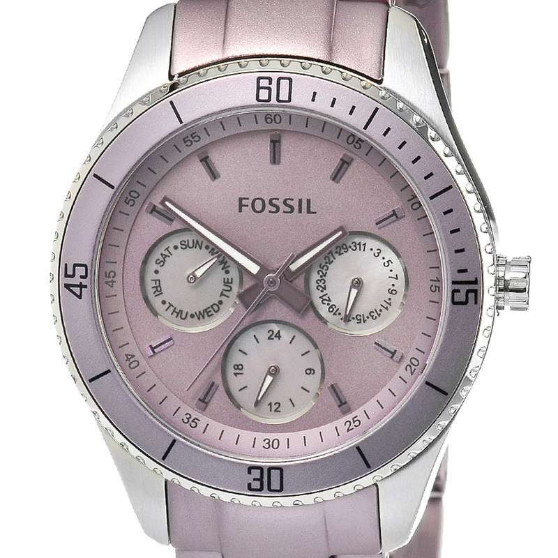 **LAST ONE in stock **Genuine Fossil Women's ES3038 Stella Purple Aluminum and Stainless Steel Watch