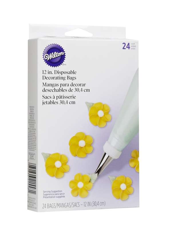 Wilton 24 Pack Disposable 12" Cake Decorating Sugarcraft Icing Candy Melts Bags