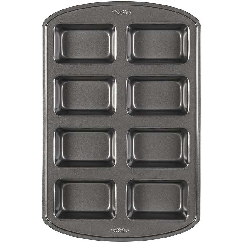 Wilton 8 Cavity Perfect Results Premium Non Stick MINI LOAF Baking Pan Tray Tin