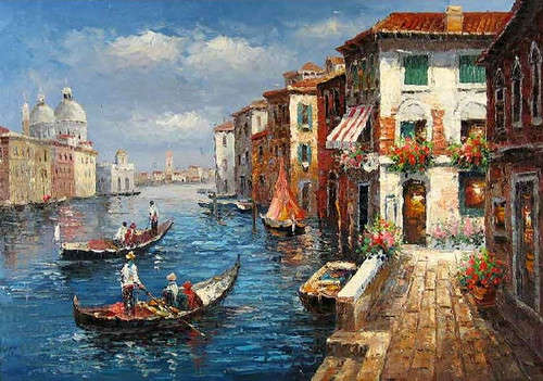 LAWRENCE COOPER, A VENICE CANAL, ORIGINAL PAINTING, GREAT ARTIST
